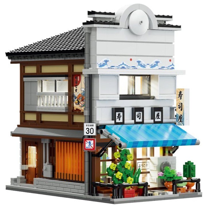 CADA Bâtiments - Jeu de construction - Magasin de Sushi Japonais - 1665 pieces - Des 14 ans - LED inclus CADA Bâtiments - Jeu de construction - Magasin de Sushi Japonais - 1665 pieces - Des 14 ans - LED inclus