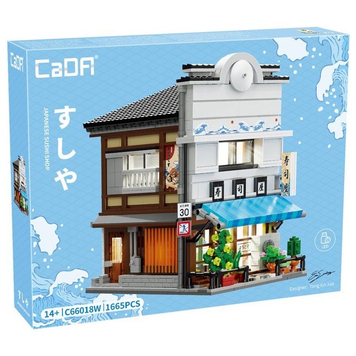 CADA Bâtiments - Jeu de construction - Magasin de Sushi Japonais - 1665 pieces - Des 14 ans - LED inclus CADA Bâtiments - Jeu de construction - Magasin de Sushi Japonais - 1665 pieces - Des 14 ans - LED inclus
