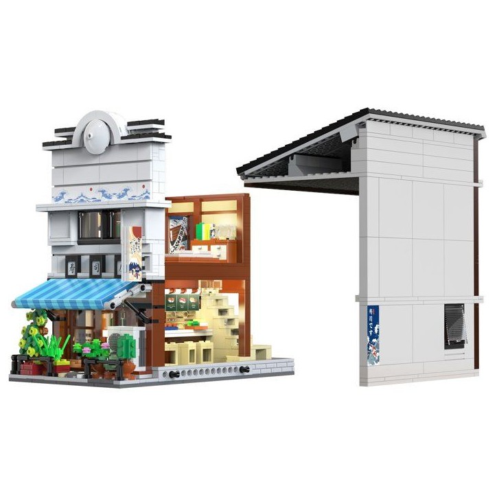 CADA Bâtiments - Jeu de construction - Magasin de Sushi Japonais - 1665 pieces - Des 14 ans - LED inclus CADA Bâtiments - Jeu de construction - Magasin de Sushi Japonais - 1665 pieces - Des 14 ans - LED inclus