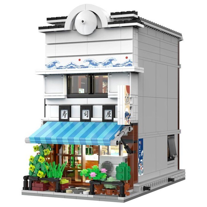 CADA Bâtiments - Jeu de construction - Magasin de Sushi Japonais - 1665 pieces - Des 14 ans - LED inclus CADA Bâtiments - Jeu de construction - Magasin de Sushi Japonais - 1665 pieces - Des 14 ans - LED inclus