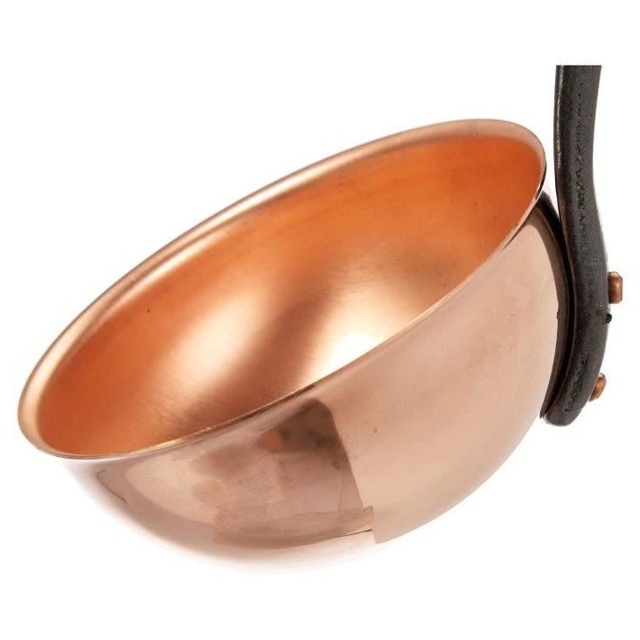 Louche en cuivre massif avec manche en fonte - BAUMALU - Diametre 11 cm Louche en cuivre massif avec manche en fonte - BAUMALU - Diametre 11 cm