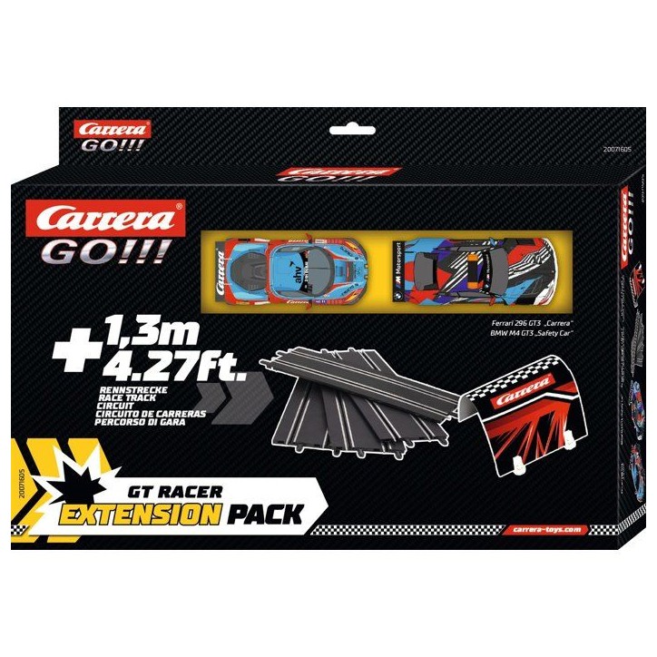 Kit d'extension circuit et voitures - CARRERA GO!!! - Extension set 2 - 2 voitures GT Racer - Échelle 1:43 - Des 6 ans Kit d'extension circuit et voitures - CARRERA GO!!! - Extension set 2 - 2 voitures GT Racer - Échelle 1:43 - Des 6 ans
