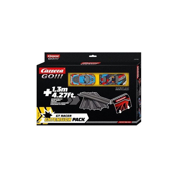 Kit d'extension circuit et voitures - CARRERA GO!!! - Extension set 2 - 2 voitures GT Racer - Échelle 1:43 - Des 6 ans Kit d'extension circuit et voitures - CARRERA GO!!! - Extension set 2 - 2 voitures GT Racer - Échelle 1:43 - Des 6 ans