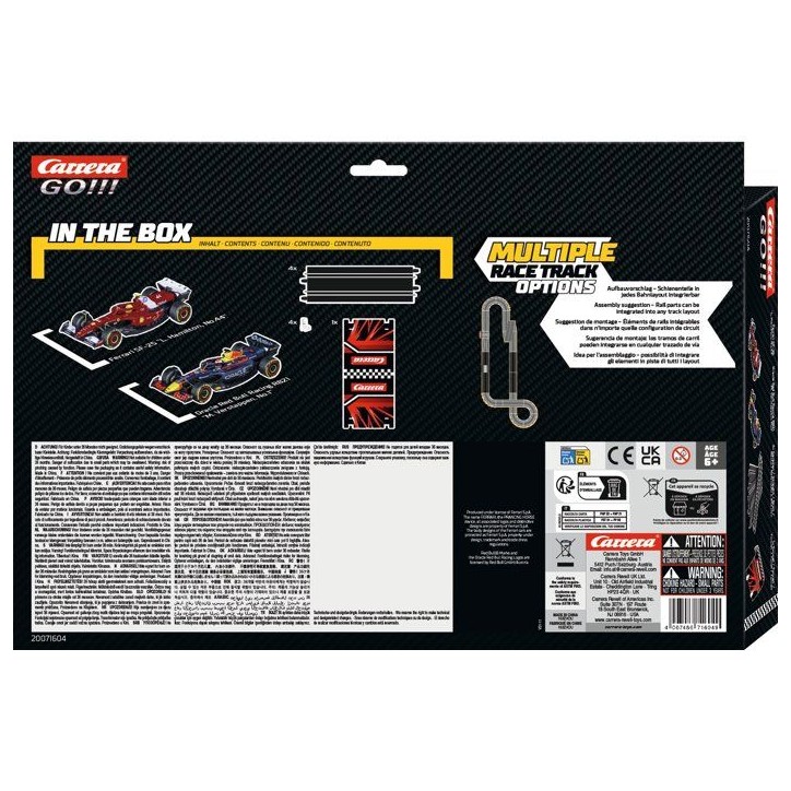 Kit d'extension circuit et voitures - CARRERA GO!!! - Extension set 2 - 2 voitures F1 - Échelle 1:43 - Des 6 ans Kit d'extension circuit et voitures - CARRERA GO!!! - Extension set 2 - 2 voitures F1 - Échelle 1:43 - Des 6 ans