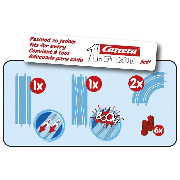 Accessoires de circuits - CARRERA First - Pack d'extension simple - Des 3 ans Accessoires de circuits - CARRERA First - Pack d'extension simple - Des 3 ans