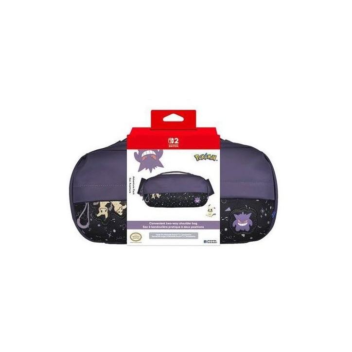 Sac Aventure Pokémon - Nintendo Switch 2 - Hori - Design Gengar & Mimikyu - Bandouliere réglable Sac Aventure Pokémon - Nintendo Switch 2 - Hori - Design Gengar & Mimikyu - Bandouliere réglable