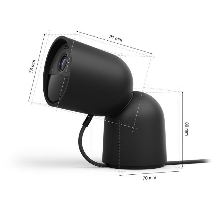 Caméra connectée - Philips Hue - Extérieur - Filaire - Vision nocture - 2K - Noir Caméra connectée - Philips Hue - Extérieur - Filaire - Vision nocture - 2K - Noir