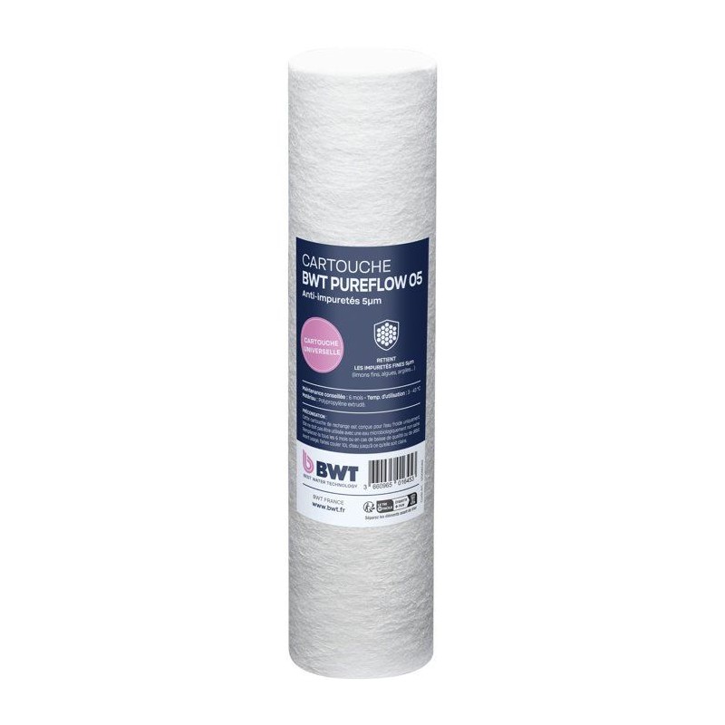 Cartouche filtrante - BWT - Fine 5 µm - Filtration particules tres fi