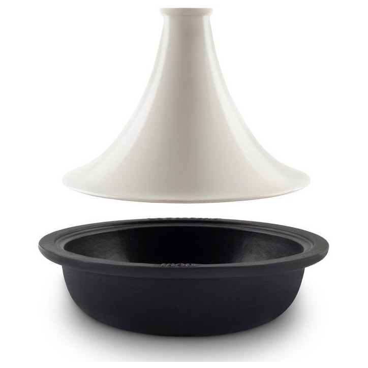 Tajine en fonte - LA FONDERIE 1890 - ASILAH - Ø 29 cm - Tous feux dont induction - Couvercle céramique - Beige Tajine en fonte - LA FONDERIE 1890 - ASILAH - Ø 29 cm - Tous feux dont induction - Couvercle céramique - Beige