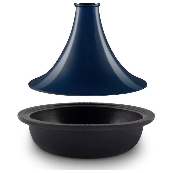 Tajine en fonte - LA FONDERIE 1890 - TINGHIR - Ø 29 cm - Tous feux dont induction - Couvercle céramique - Bleu Tajine en fonte - LA FONDERIE 1890 - TINGHIR - Ø 29 cm - Tous feux dont induction - Couvercle céramique - Bleu