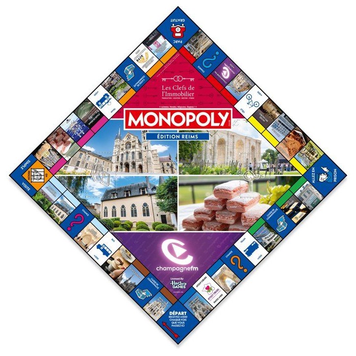 MONOPOLY Reims - Jeu de société - WINNING MOVES - 2 a 6 joueurs - Des 8 ans MONOPOLY Reims - Jeu de société - WINNING MOVES - 2 a 6 joueurs - Des 8 ans