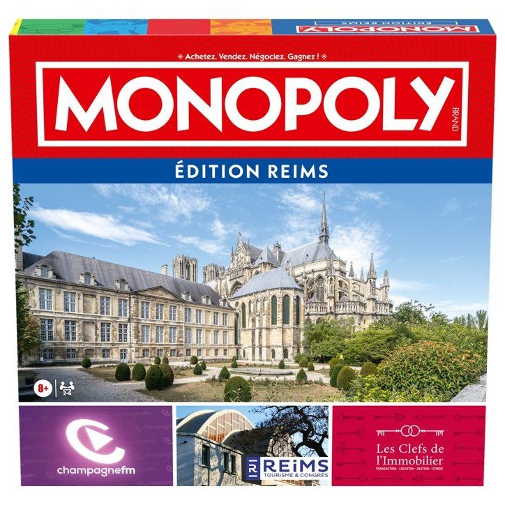 MONOPOLY Reims - Jeu de société - WINNING MOVES - 2 a 6 joueurs - Des 8 ans MONOPOLY Reims - Jeu de société - WINNING MOVES - 2 a 6 joueurs - Des 8 ans