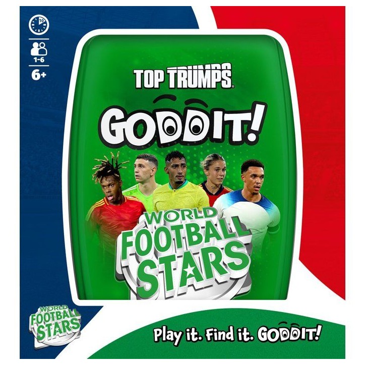 GODDIT - Top Trumps World Football Stars - Jeu de cartes - WINNING MOVES - 1 a 6 joueurs - Des 6 ans GODDIT - Top Trumps World Football Stars - Jeu de cartes - WINNING MOVES - 1 a 6 joueurs - Des 6 ans