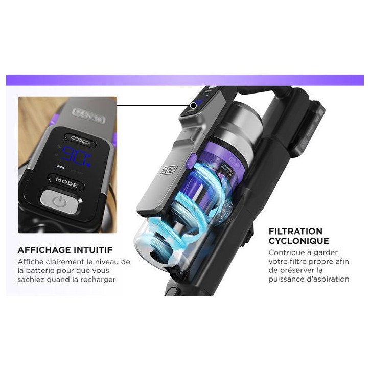 Aspirateur Balai PowerSeries Premier BLACK+DECKER BSV520BRP-QW - 18V 2,0 Ah - Multifonctions - Spécial animaux Aspirateur Balai PowerSeries Premier BLACK+DECKER BSV520BRP-QW - 18V 2,0 Ah - Multifonctions - Spécial animaux
