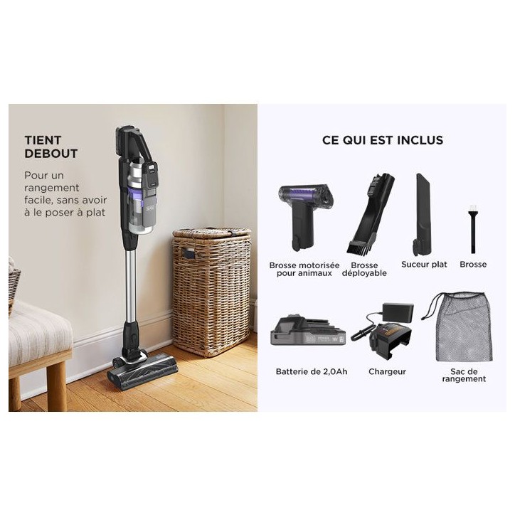 Aspirateur Balai PowerSeries Premier BLACK+DECKER BSV520BRP-QW - 18V 2,0 Ah - Multifonctions - Spécial animaux Aspirateur Balai PowerSeries Premier BLACK+DECKER BSV520BRP-QW - 18V 2,0 Ah - Multifonctions - Spécial animaux