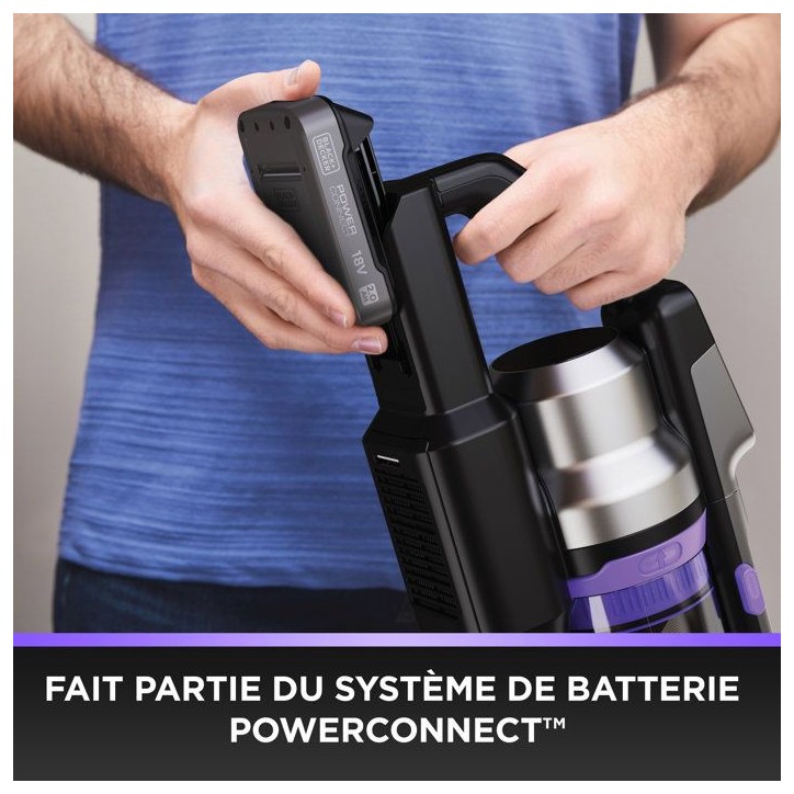 Aspirateur Balai PowerSeries Premier BLACK+DECKER BSV520BRP-QW - 18V 2,0 Ah - Multifonctions - Spécial animaux Aspirateur Balai PowerSeries Premier BLACK+DECKER BSV520BRP-QW - 18V 2,0 Ah - Multifonctions - Spécial animaux