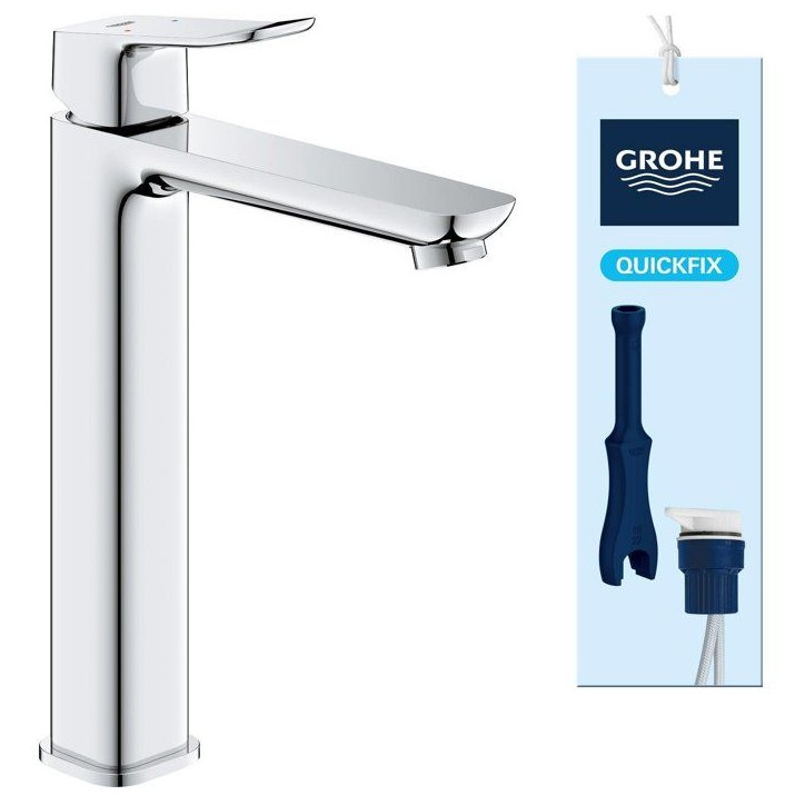 Mitigeur de lavabo - GROHE DICE - Taille XL - Corps lisse sans vidage - Chrome Mitigeur de lavabo - GROHE DICE - Taille XL - Corps lisse sans vidage - Chrome