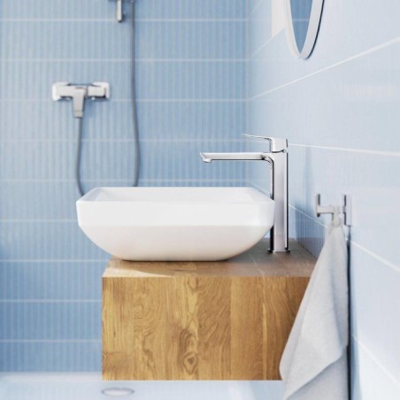 Mitigeur de lavabo - GROHE DICE - Taille XL - Corps lisse sans vidage - Chrome