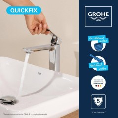 Mitigeur de lavabo - GROHE DICE - Taille XL - Corps lisse sans vidage