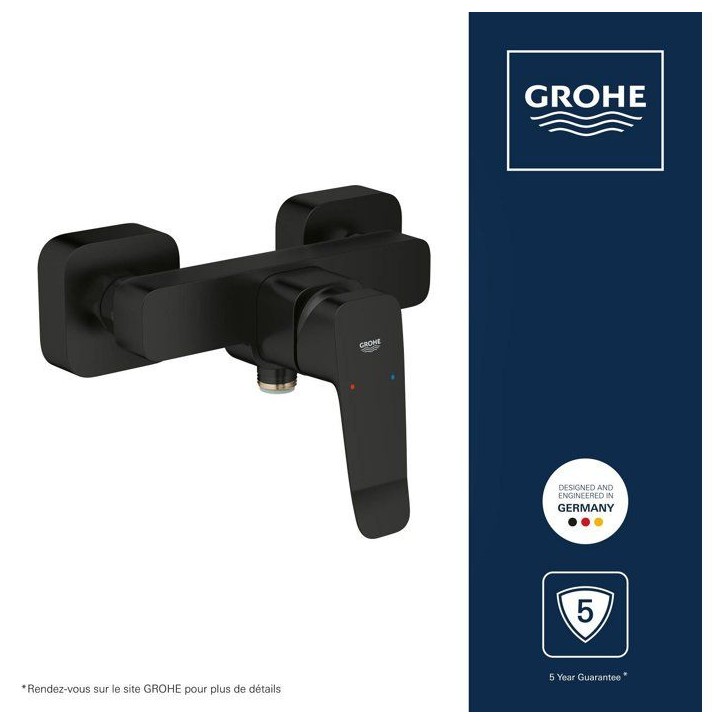 Mitigeur de douche - GROHE DICE - Noir mat Mitigeur de douche - GROHE DICE - Noir mat