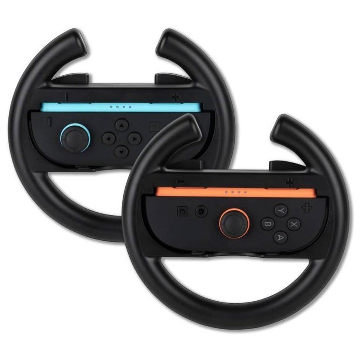 Paire de volants de course - Manettes Joy-Con Nintendo Switch 2 - Konix - Plastique - Noir Paire de volants de course - Manettes Joy-Con Nintendo Switch 2 - Konix - Plastique - Noir
