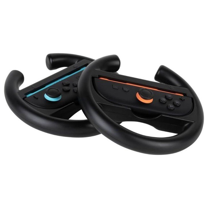 Paire de volants de course - Manettes Joy-Con Nintendo Switch 2 - Konix - Plastique - Noir Paire de volants de course - Manettes Joy-Con Nintendo Switch 2 - Konix - Plastique - Noir