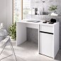 Bureau - BALI - Blanc - 1 tiroir / 1 porte - 110,3 x 50,2 x 74,2 cm