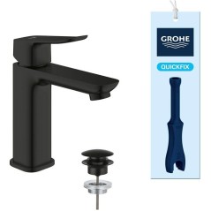 Mitigeur de lavabo - GROHE DICE - Taille M - Vidage clic-clac - Noir m