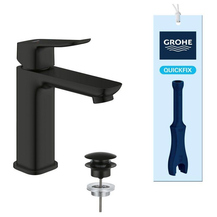 Mitigeur de lavabo - GROHE DICE - Taille M - Vidage clic-clac - Noir mat Mitigeur de lavabo - GROHE DICE - Taille M - Vidage clic-clac - Noir mat