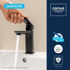 Mitigeur de lavabo - GROHE DICE - Taille M - Vidage clic-clac - Noir m
