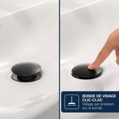 Mitigeur de lavabo - GROHE DICE - Taille M - Vidage clic-clac - Noir m