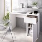 Bureau - BALI - Blanc - 1 tiroir / 1 porte - 110,3 x 50,2 x 74,2 cm