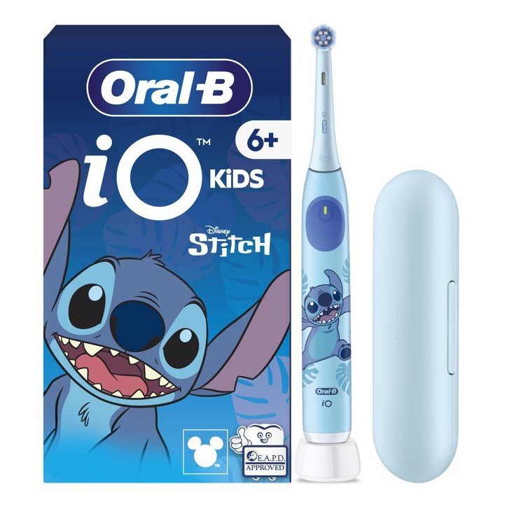 Brosse a dents électrique Stitch - ORAL-B - iO Kids6+ - Pour enfant - Bleu - Micro-vibrations - Rechargeable - Disney - Des 6 a