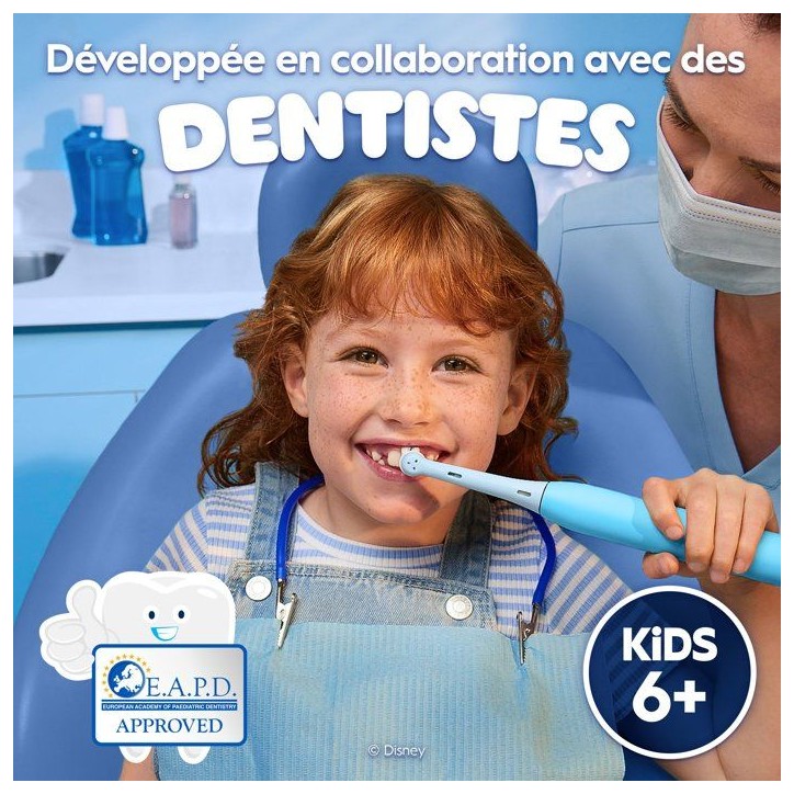 Brosse a dents électrique Stitch - ORAL-B - iO Kids6+ - Pour enfant - Bleu - Micro-vibrations - Rechargeable - Disney - Des 6 a