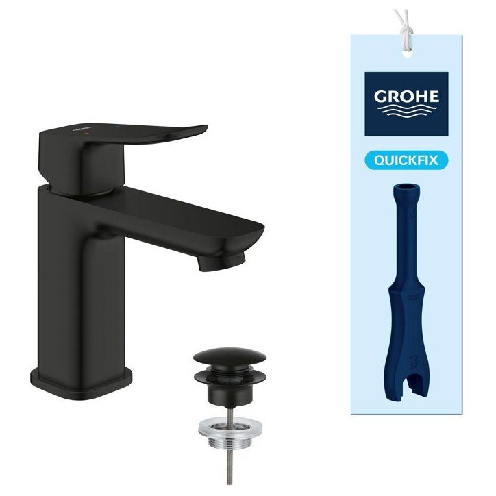 Mitigeur de lavabo - GROHE DICE - Taille S - Clic-clac - Noir mat Mitigeur de lavabo - GROHE DICE - Taille S - Clic-clac - Noir mat
