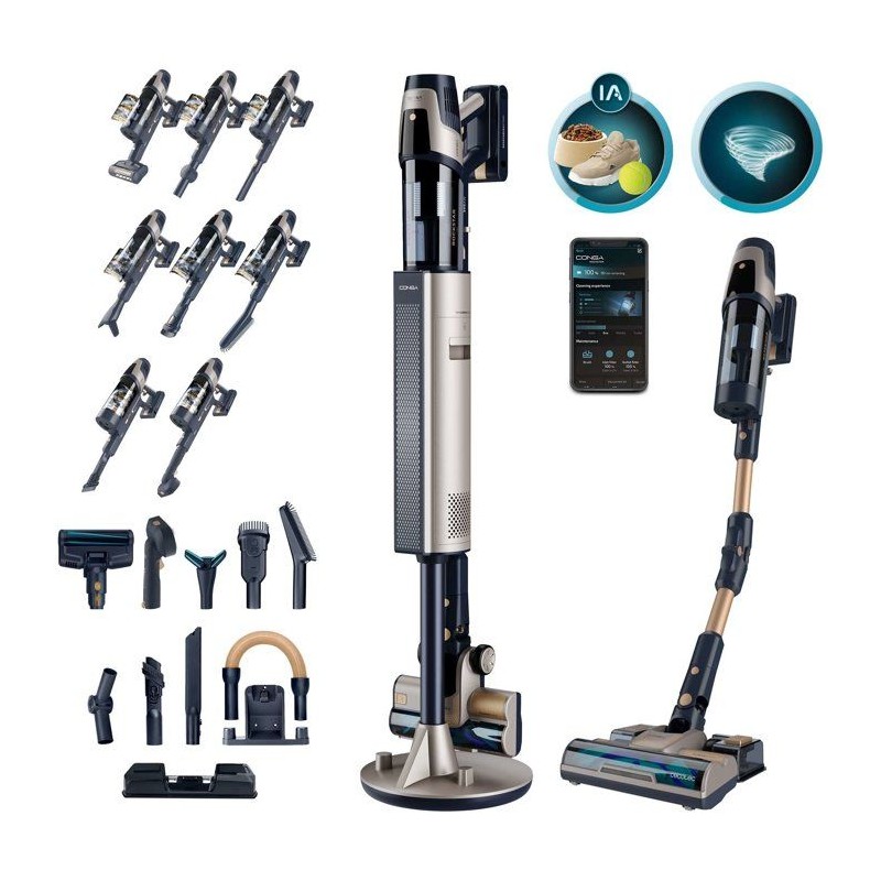 Aspirateur Balai Laveur - CECOTEC RZ90 AI AquaPet Flex Connected - 310