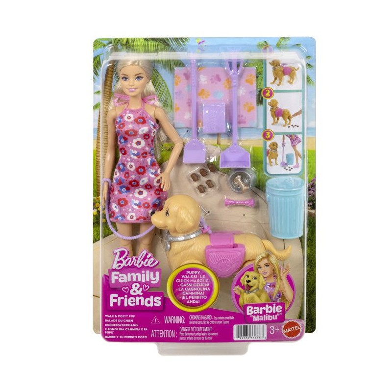 Poupée - MATTEL - JJB46 - Chiot qui marche - Fait ses besoins - Acces
