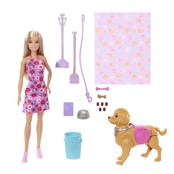 Poupée - MATTEL - JJB46 - Chiot qui marche - Fait ses besoins - Accessoires inclus Poupée - MATTEL - JJB46 - Chiot qui marche - Fait ses besoins - Accessoires inclus