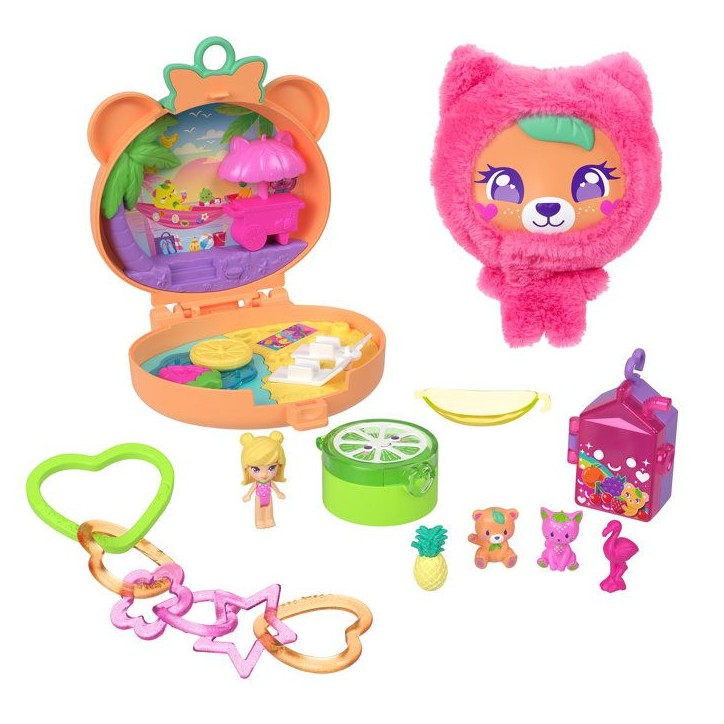 Coffret Polly Pocket - MATTEL - JKC79 - Peluche amovible - Hamac oscillant - Porte-clé transportable Coffret Polly Pocket - MATTEL - JKC79 - Peluche amovible - Hamac oscillant - Porte-clé transportable