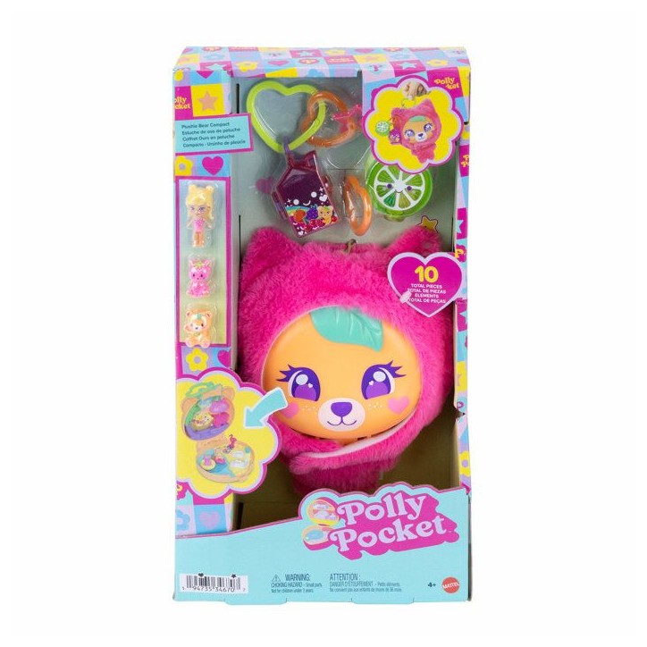 Coffret Polly Pocket - MATTEL - JKC79 - Peluche amovible - Hamac oscillant - Porte-clé transportable Coffret Polly Pocket - MATTEL - JKC79 - Peluche amovible - Hamac oscillant - Porte-clé transportable