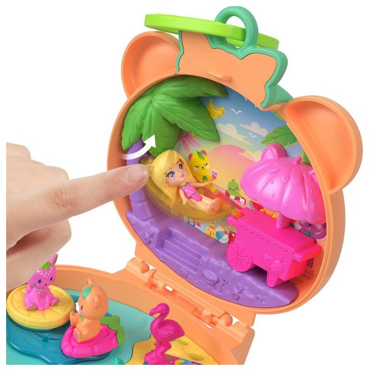 Coffret Polly Pocket - MATTEL - JKC79 - Peluche amovible - Hamac oscillant - Porte-clé transportable Coffret Polly Pocket - MATTEL - JKC79 - Peluche amovible - Hamac oscillant - Porte-clé transportable
