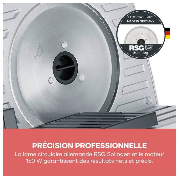 Trancheuse électrique universelle - SEVERIN - AS3917 - 150 W - Lame inox amovible 0 a 23 mm - Inox