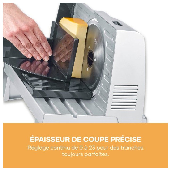 Trancheuse électrique universelle - SEVERIN - AS3917 - 150 W - Lame inox amovible 0 a 23 mm - Inox