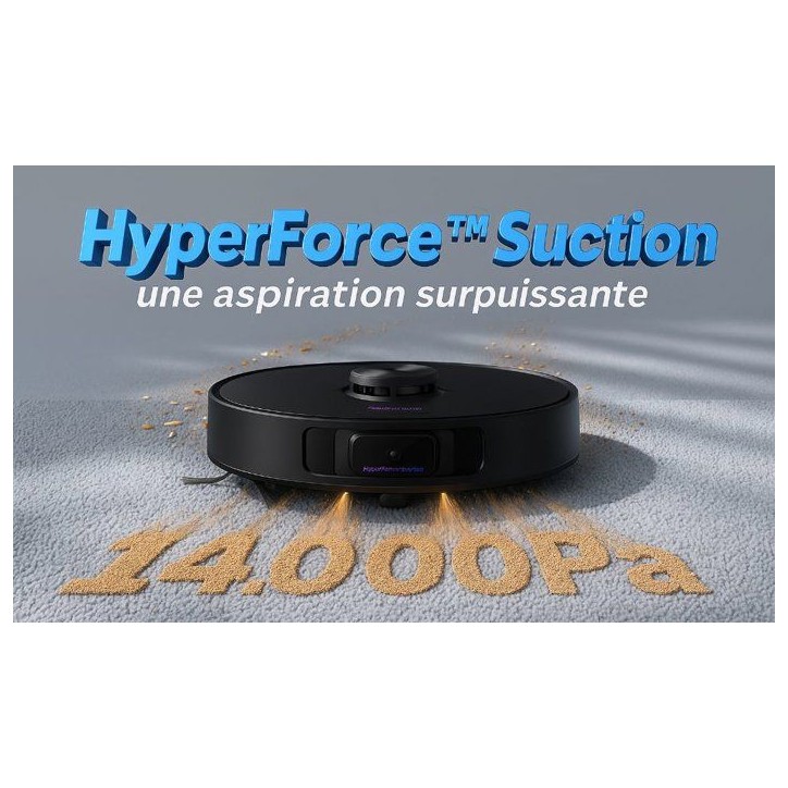 Robot Aspirateur Laveur - EZICLEAN PureFlow MAX - 14 000 Pa - AquaClean Auto-Refresh - EdgeMop Cleaning Robot Aspirateur Laveur - EZICLEAN PureFlow MAX - 14 000 Pa - AquaClean Auto-Refresh - EdgeMop Cleaning