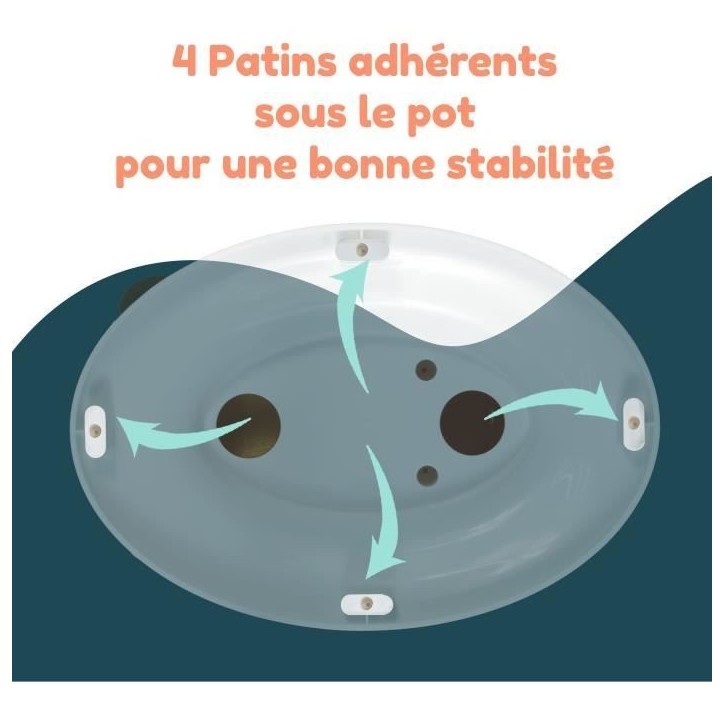 Pot bébé éducatif BAMBISOL - Couvercle et siege rabattable - Manette chasse-d'eau Pot bébé éducatif BAMBISOL - Couvercle et siege rabattable - Manette chasse-d'eau