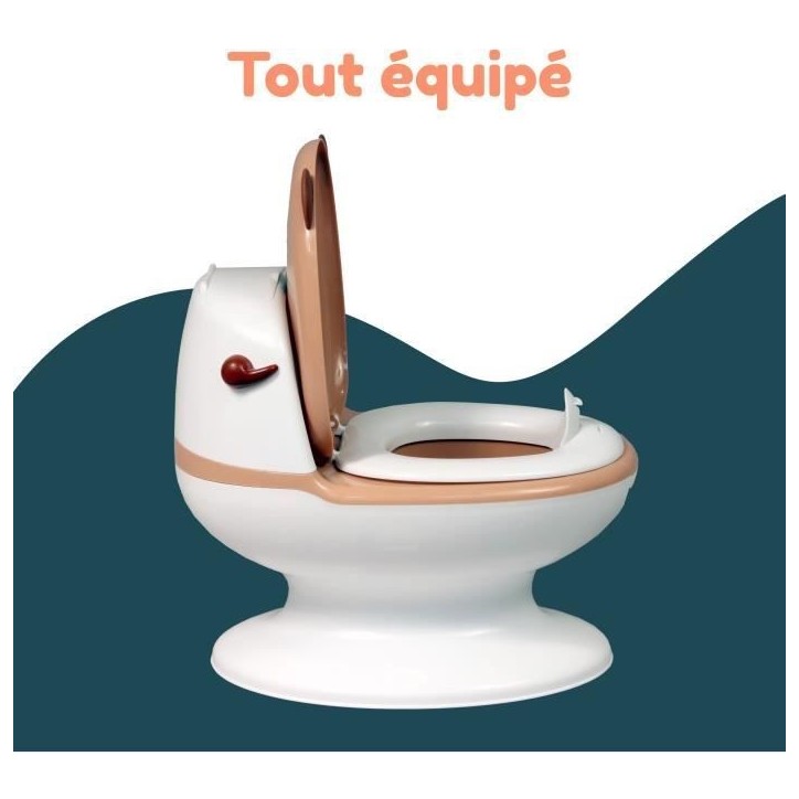 Pot bébé éducatif BAMBISOL - Couvercle et siege rabattable - Manette chasse-d'eau Pot bébé éducatif BAMBISOL - Couvercle et siege rabattable - Manette chasse-d'eau
