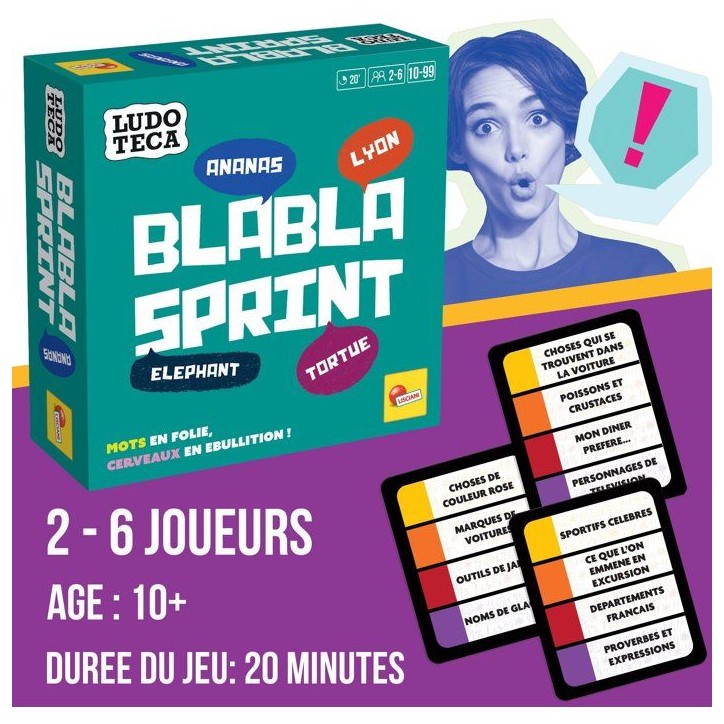 Blabla Sprint - Jeu de Mots - LUDOTECA - LISCIANIGIOCHI - De 2 a 6 joueurs - Des 10 ans Blabla Sprint - Jeu de Mots - LUDOTECA - LISCIANIGIOCHI - De 2 a 6 joueurs - Des 10 ans