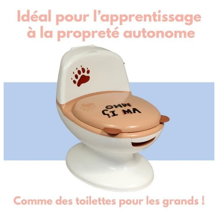 Pot bébé éducatif BAMBISOL - Couvercle et siege rabattable - Manette chasse-d'eau Pot bébé éducatif BAMBISOL - Couvercle et siege rabattable - Manette chasse-d'eau