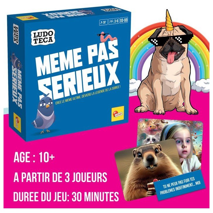 Meme Pas Sérieux - Jeu d'Humour - LUDOTECA - LISCIANIGIOCHI - De 3 a 6 joueurs - Des 10 ans