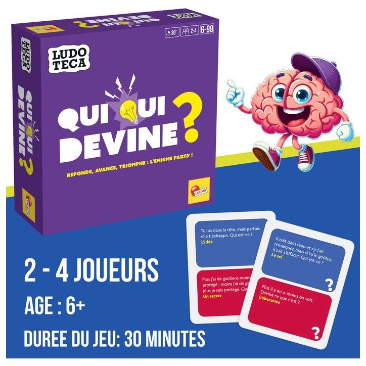 Qui Qui Devine? - Jeu d'Énigmes - LUDOTECA - LISCIANIGIOCHI - 2 a 4 joueurs - Des 6 ans Qui Qui Devine? - Jeu d'Énigmes - LUDOTECA - LISCIANIGIOCHI - 2 a 4 joueurs - Des 6 ans
